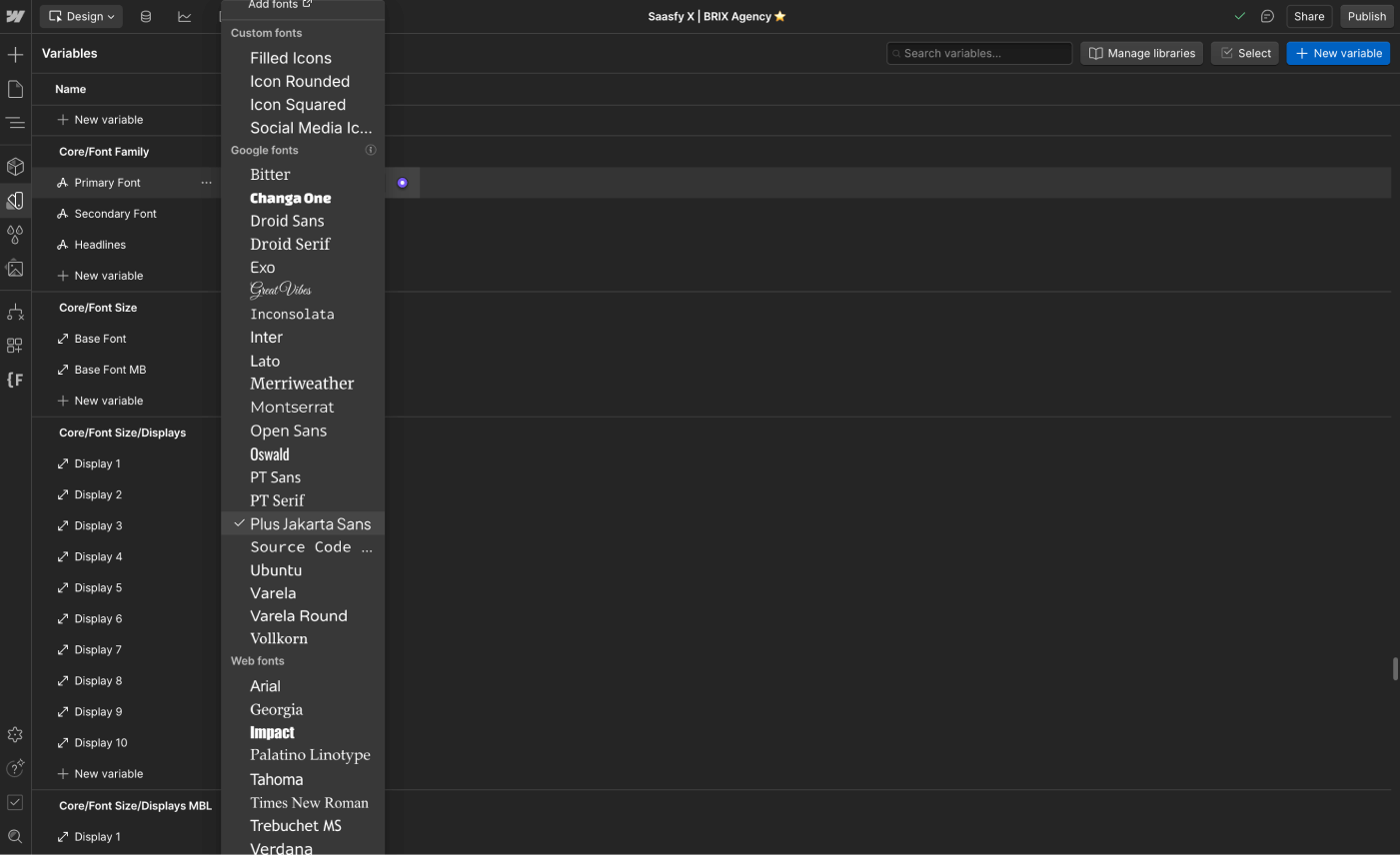 Saasfy X Webflow Template And Ui Kit - Typography
