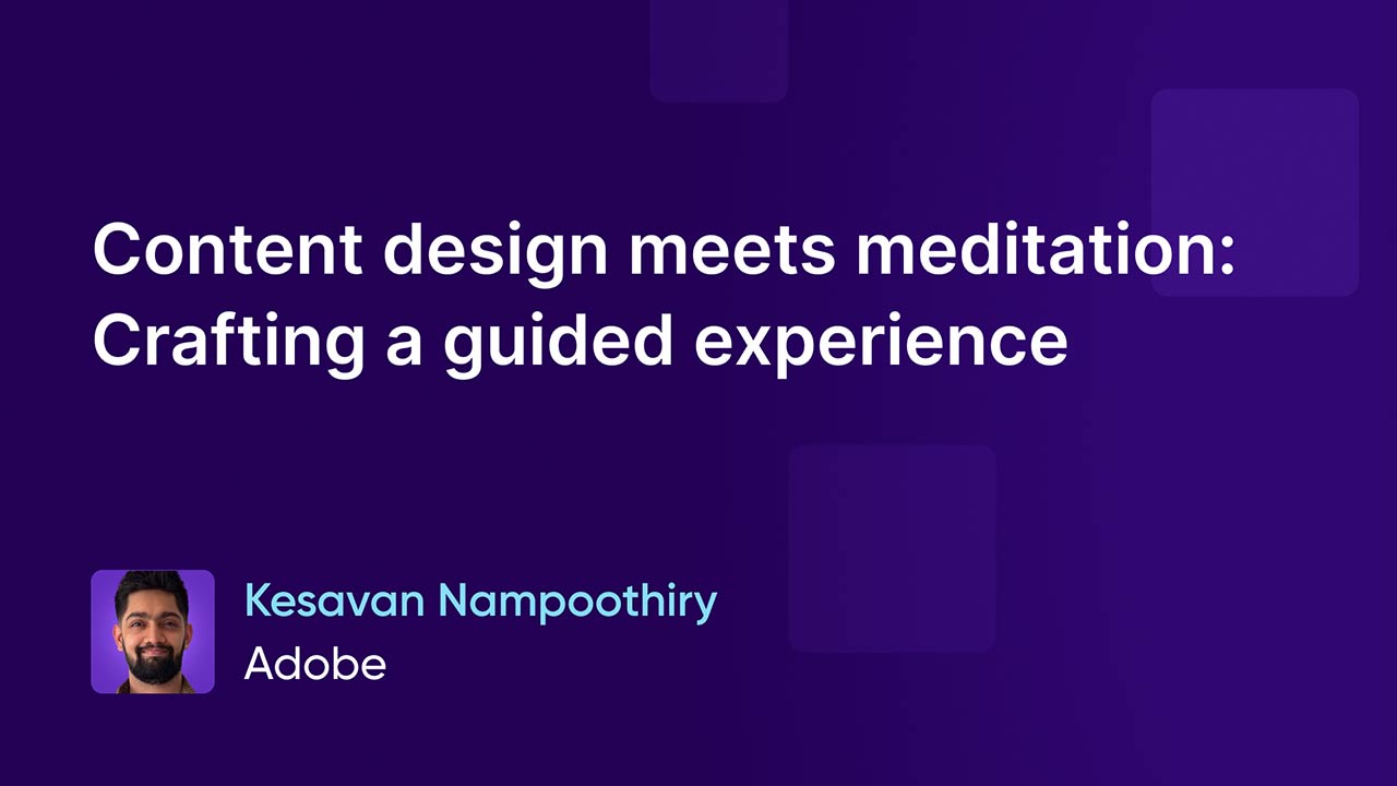 Content design meets meditation: Crafting a guided experience