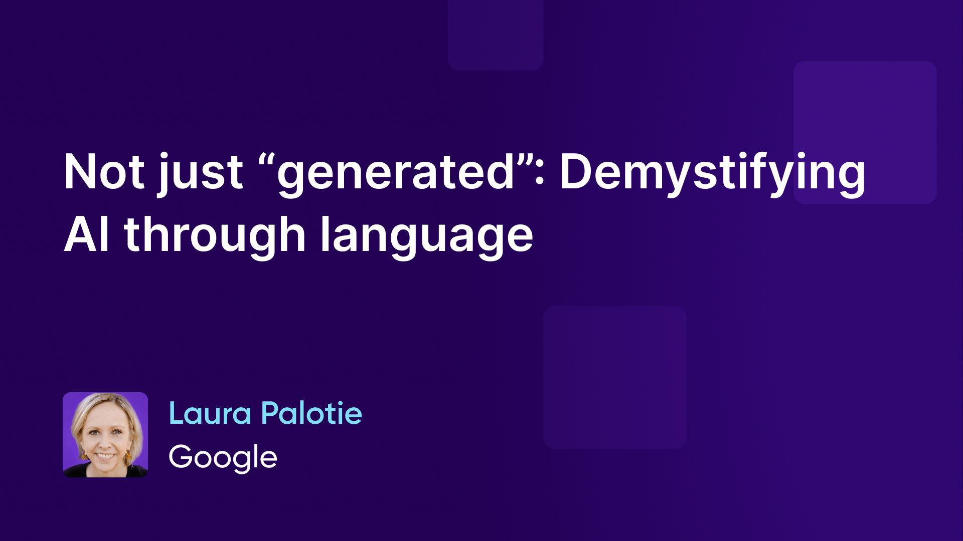 Not just “generated”: Demystifying AI through language