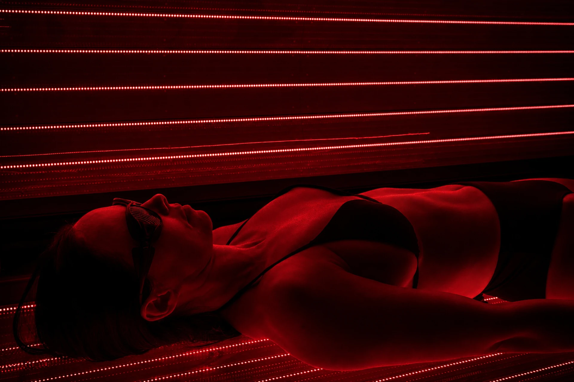Full body red light therapy bed at Breathe in Brighton and Hove