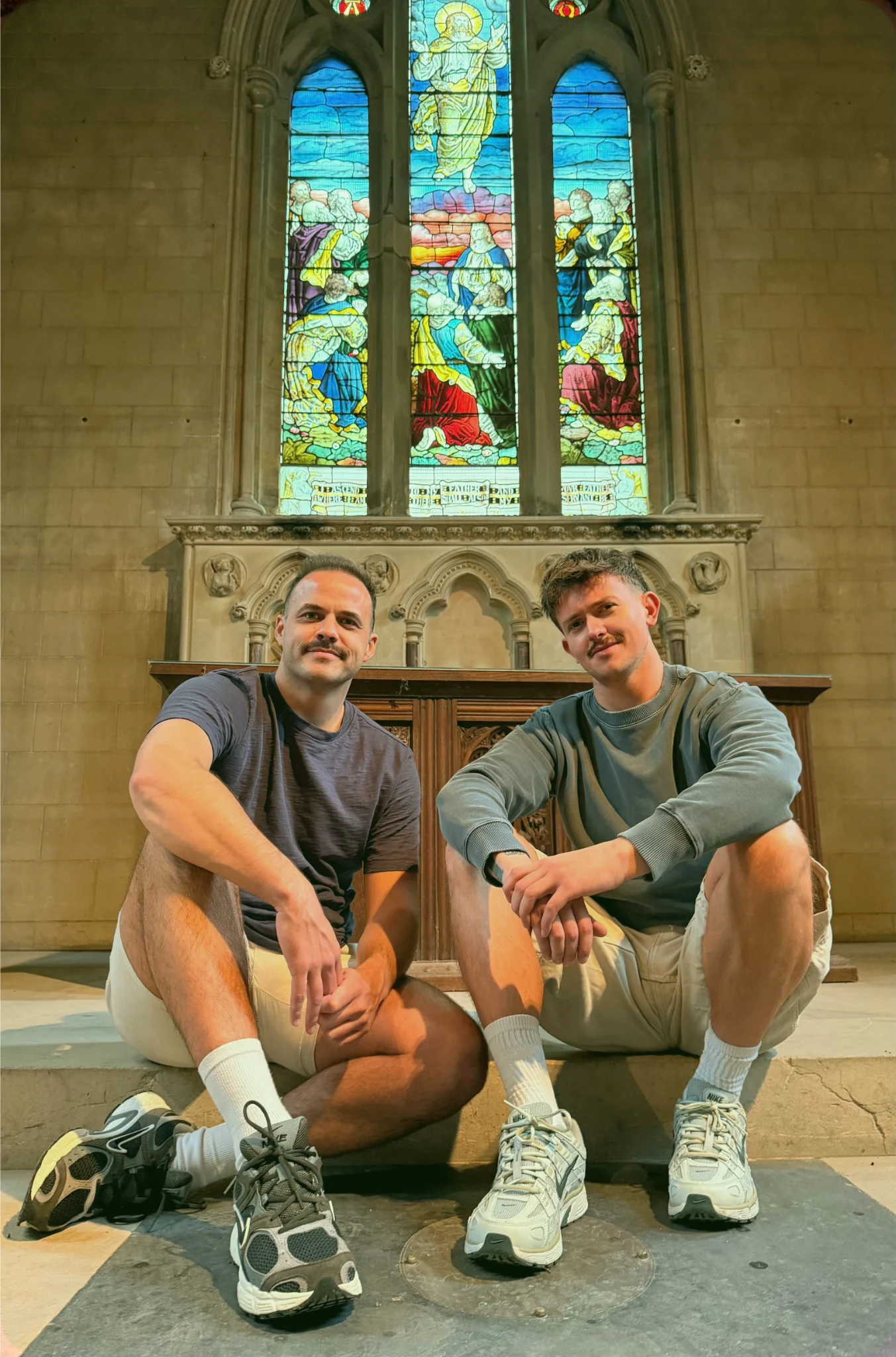 Matt and Joe, the founders of Breathe, sitting together in the Brighton & Hove building