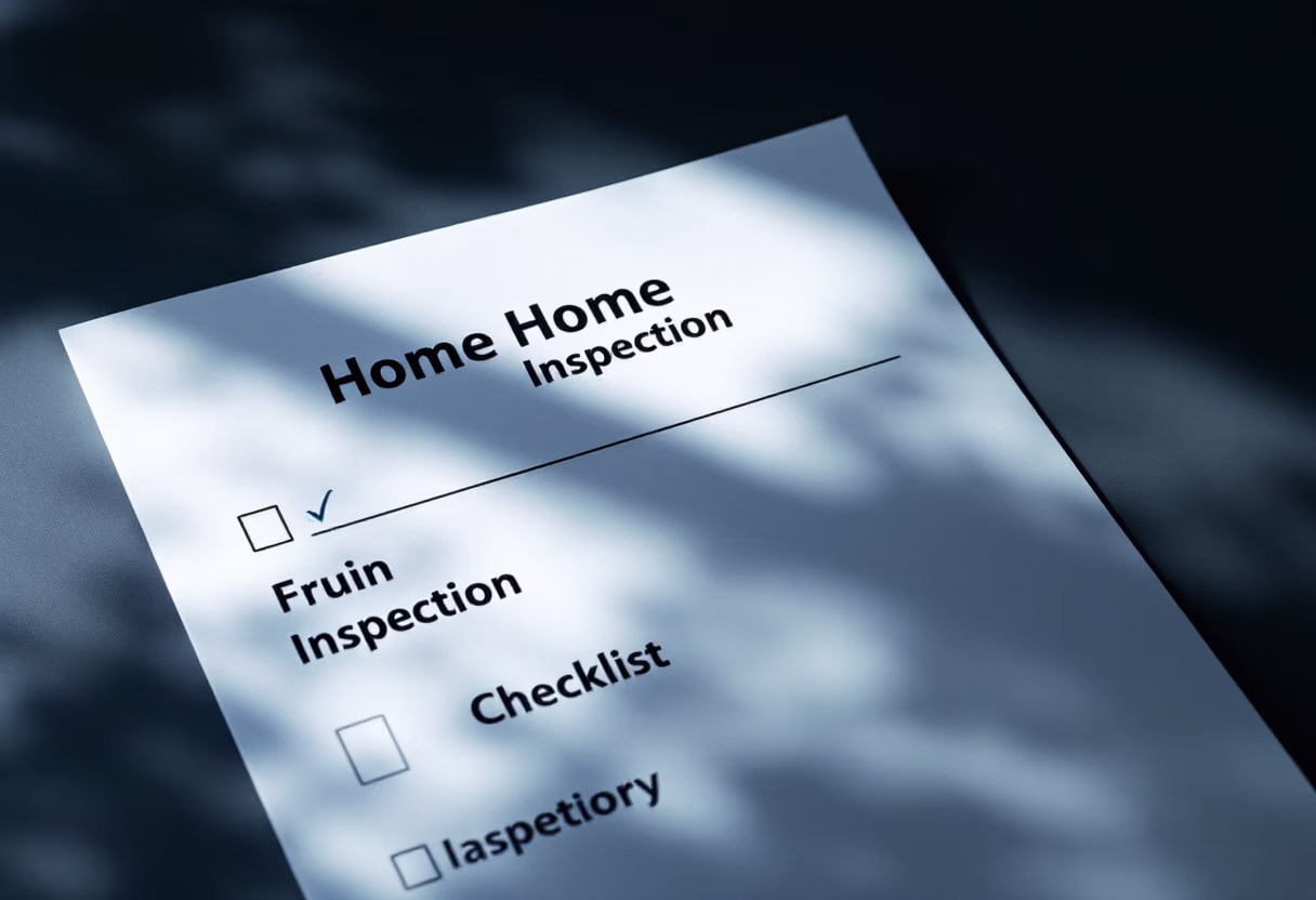 image of checklist form (for a home inspector)