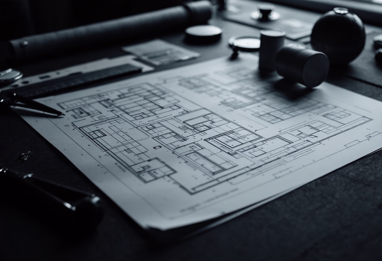 [background image] image of architectural plans (for a construction company)