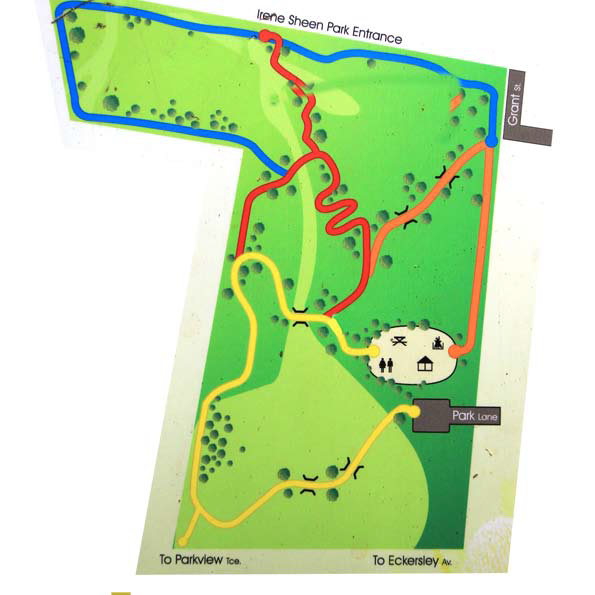map of the walking tracks around the sanctuary