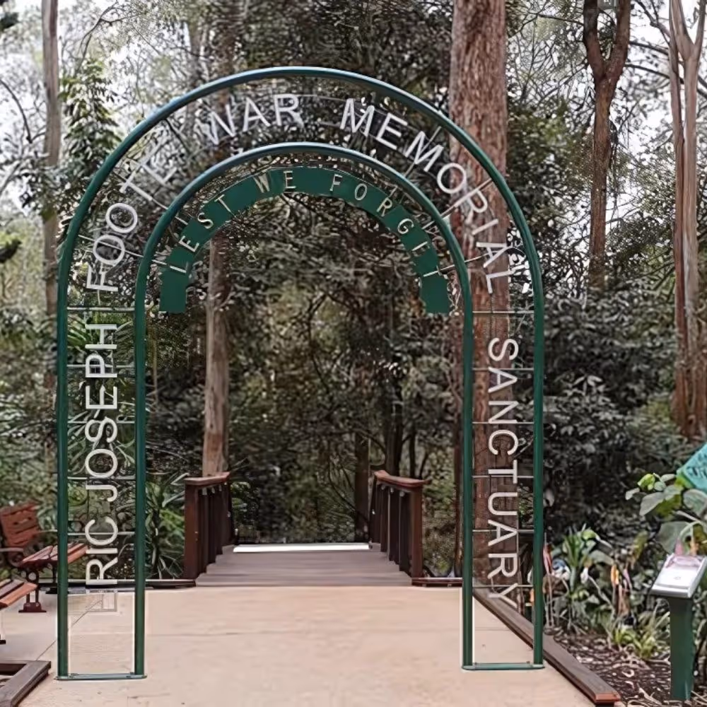 arch at the entrance of the foote sanctuary in buderim