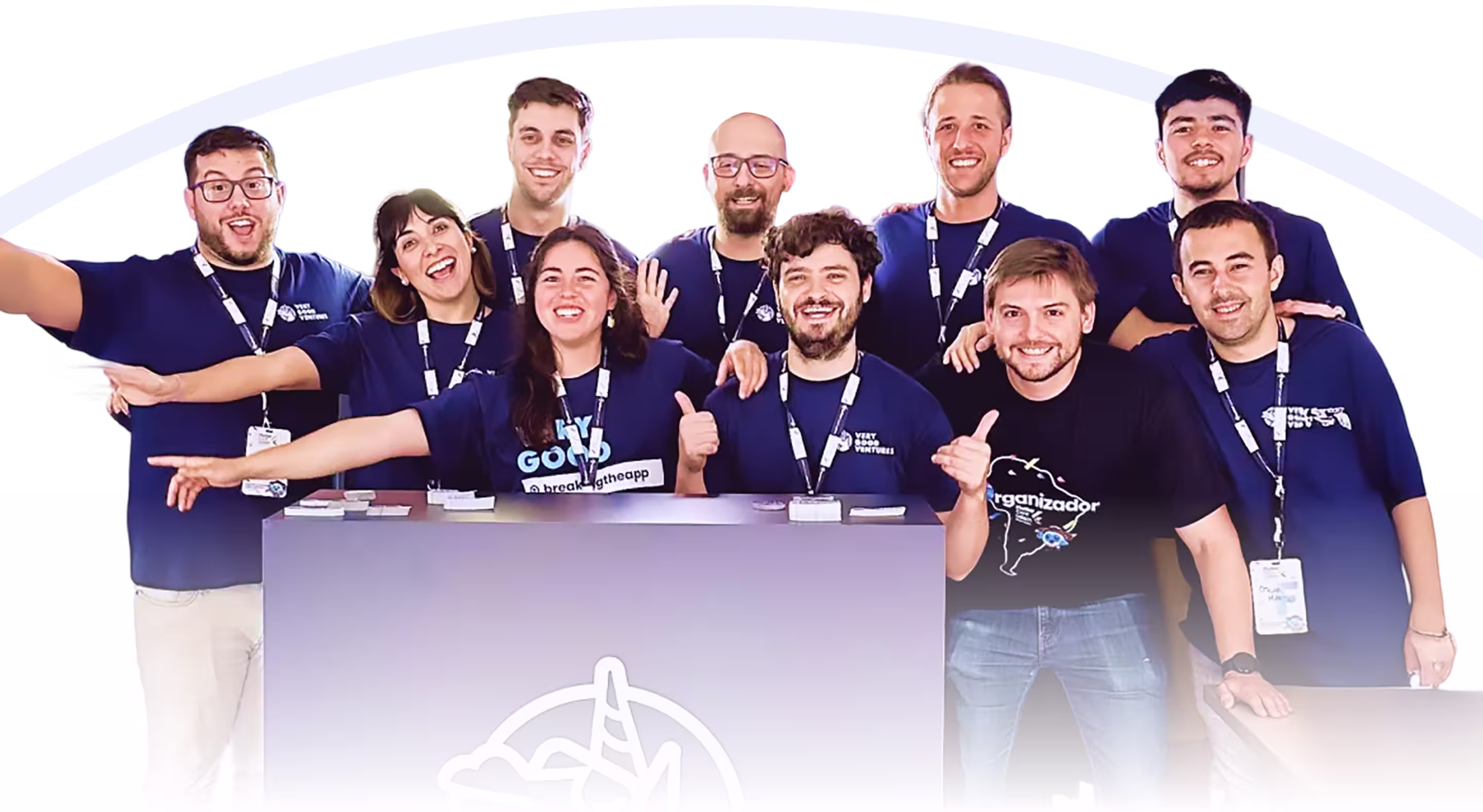 a group of people posing for a photo