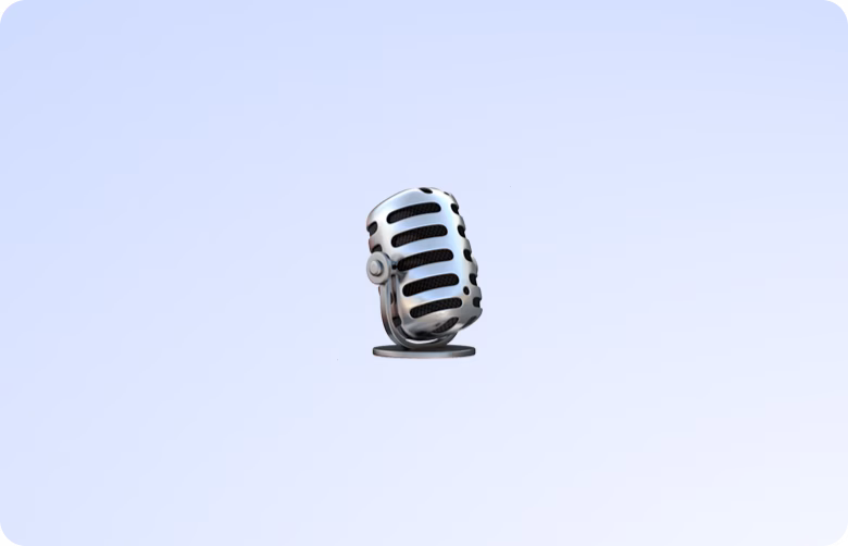 a silver microphone on a stand