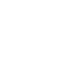 a logo with white text