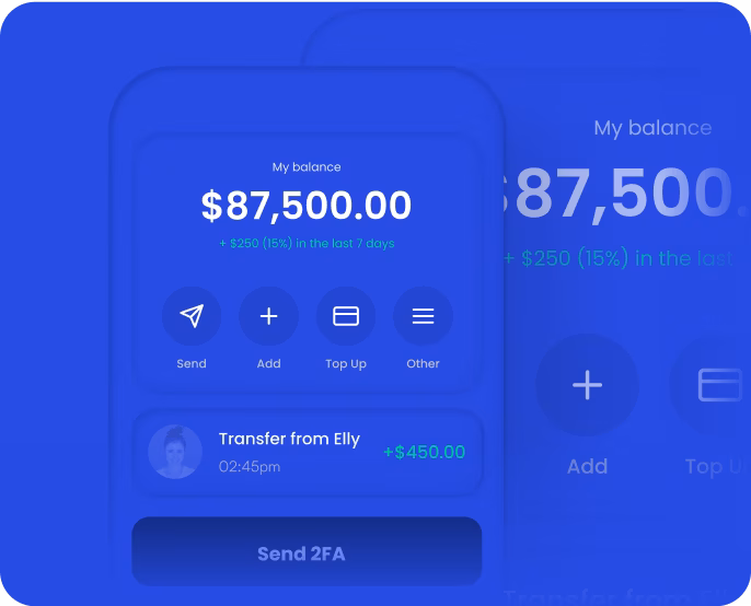 a screenshot of a mobile banking app