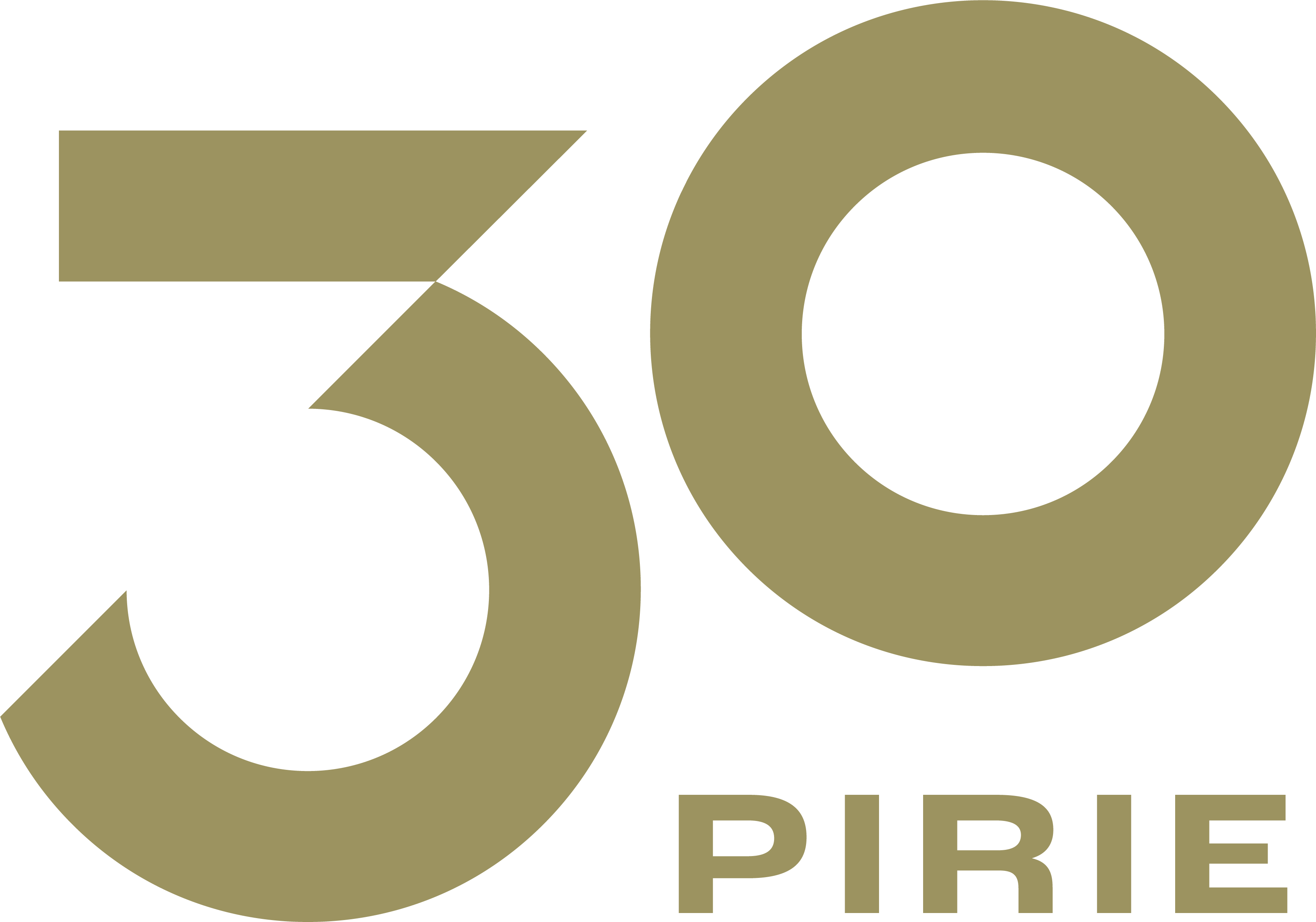 Logo with gold stylized text '3O' with the letters intertwined.