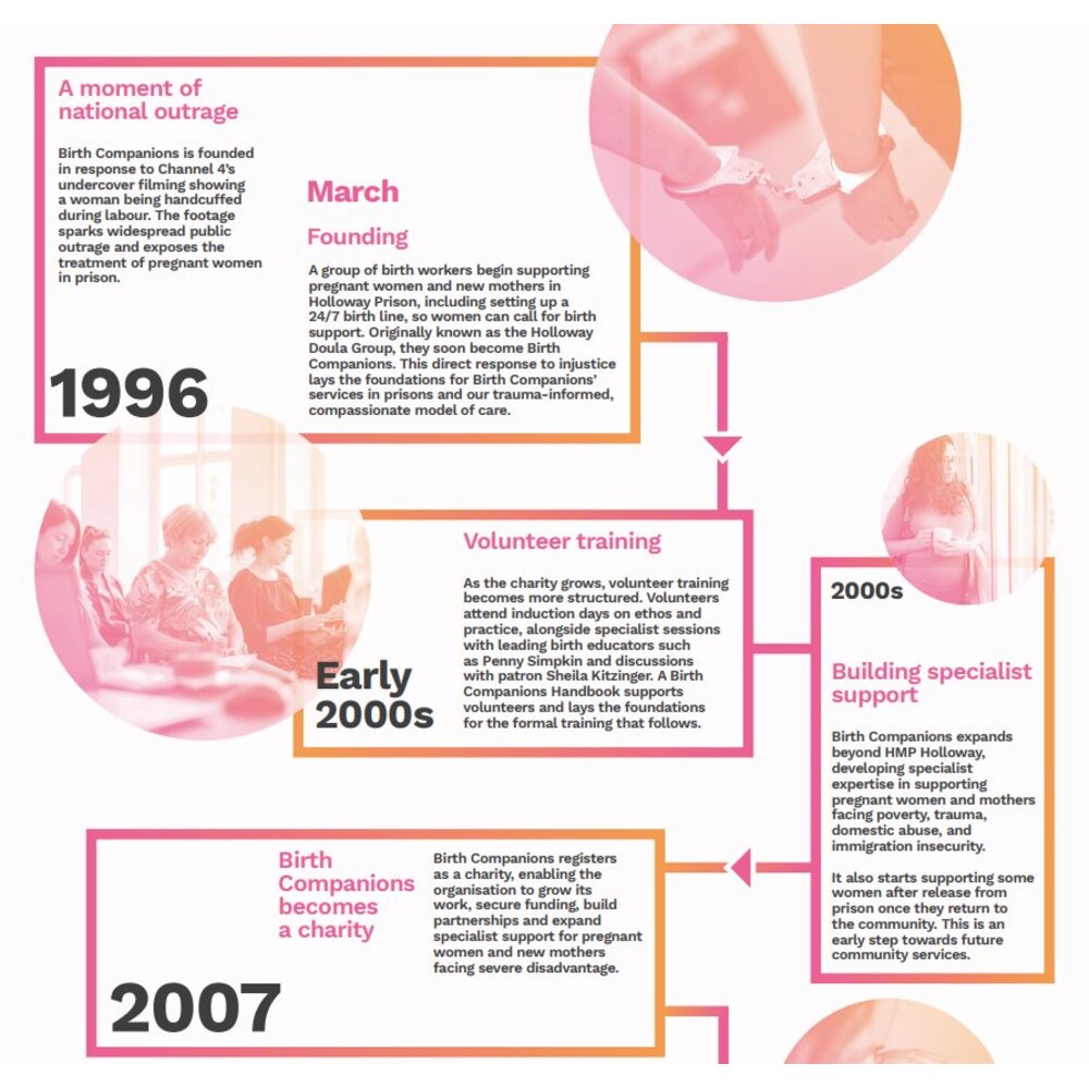 A snippet of our Milestones timeline