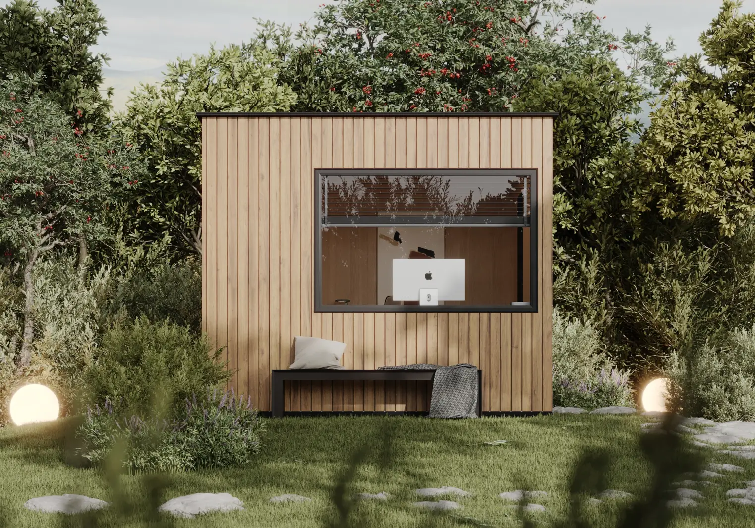 tenfold glamping zahradní domek vizualizace