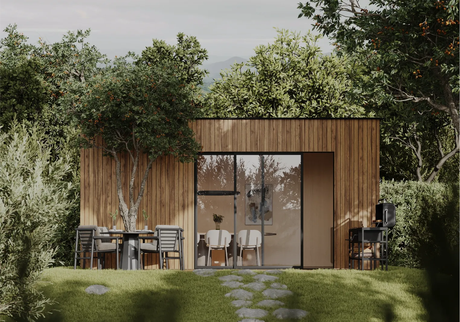 tenfold glamping zahradní domek vizualizace