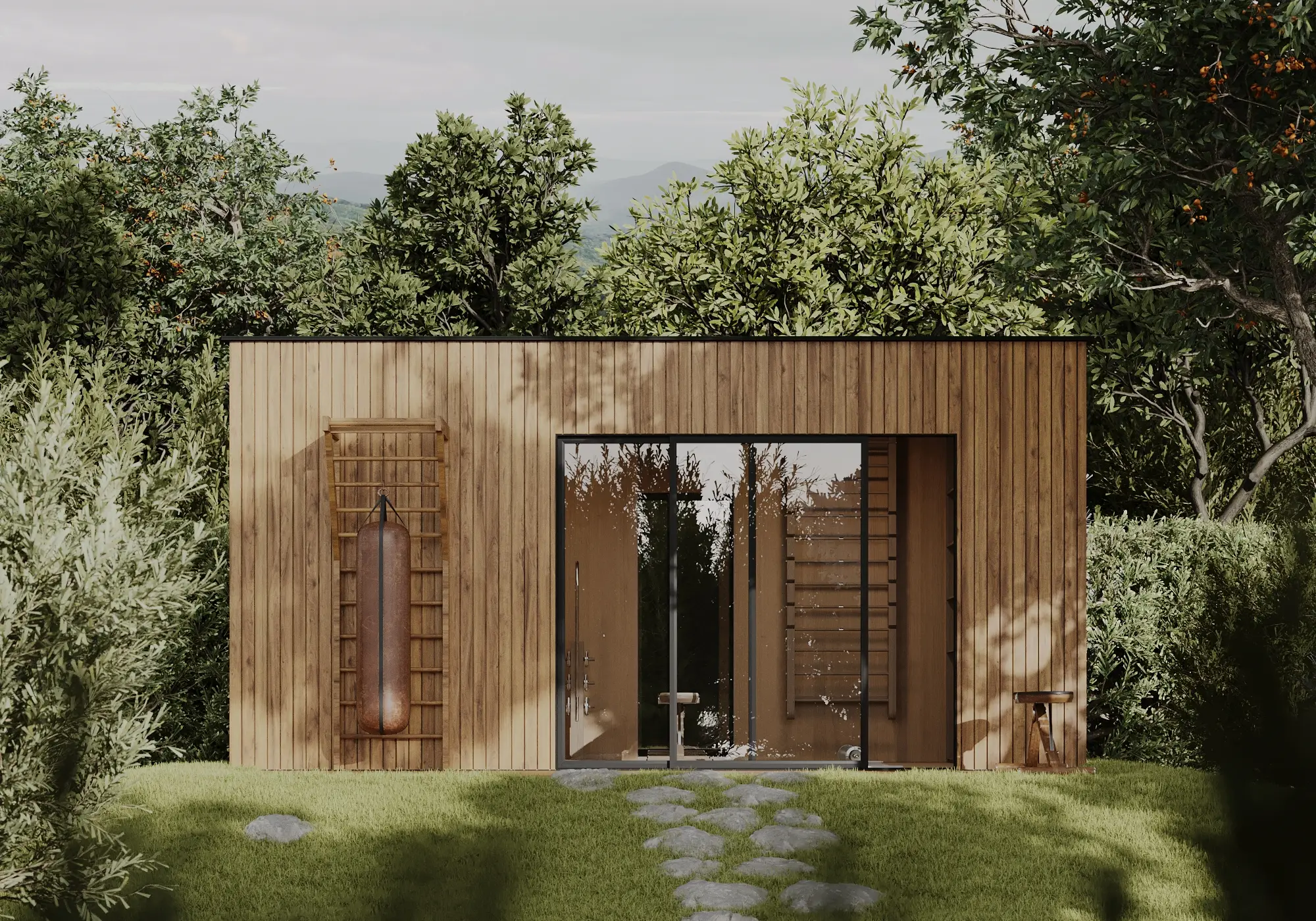 tenfold zahradní domek fitness studio