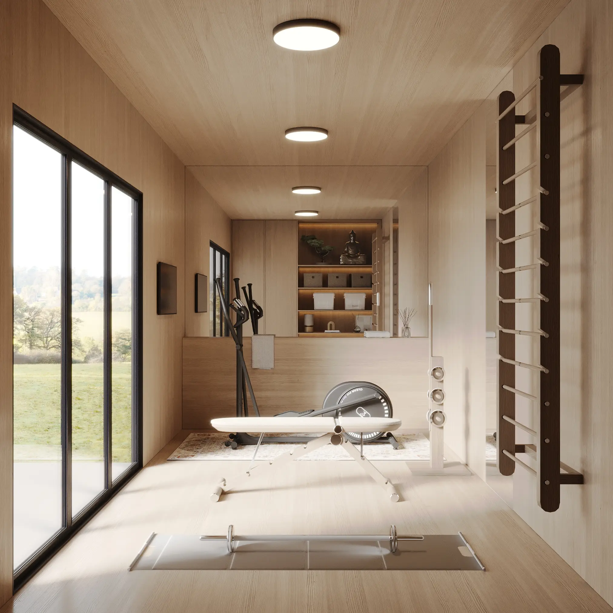 tenfold zahradní domek fitness studio