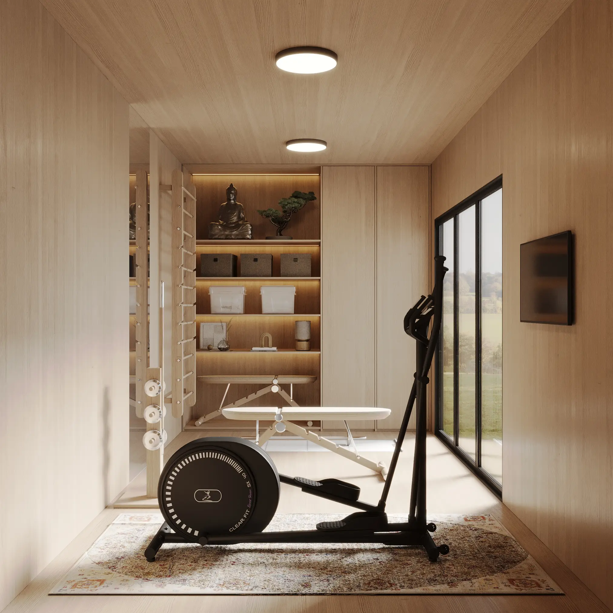 tenfold zahradní domek fitness studio