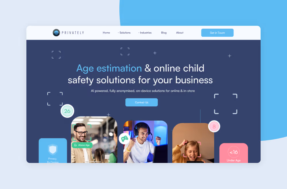 Webflow Website Beispiel: Privately