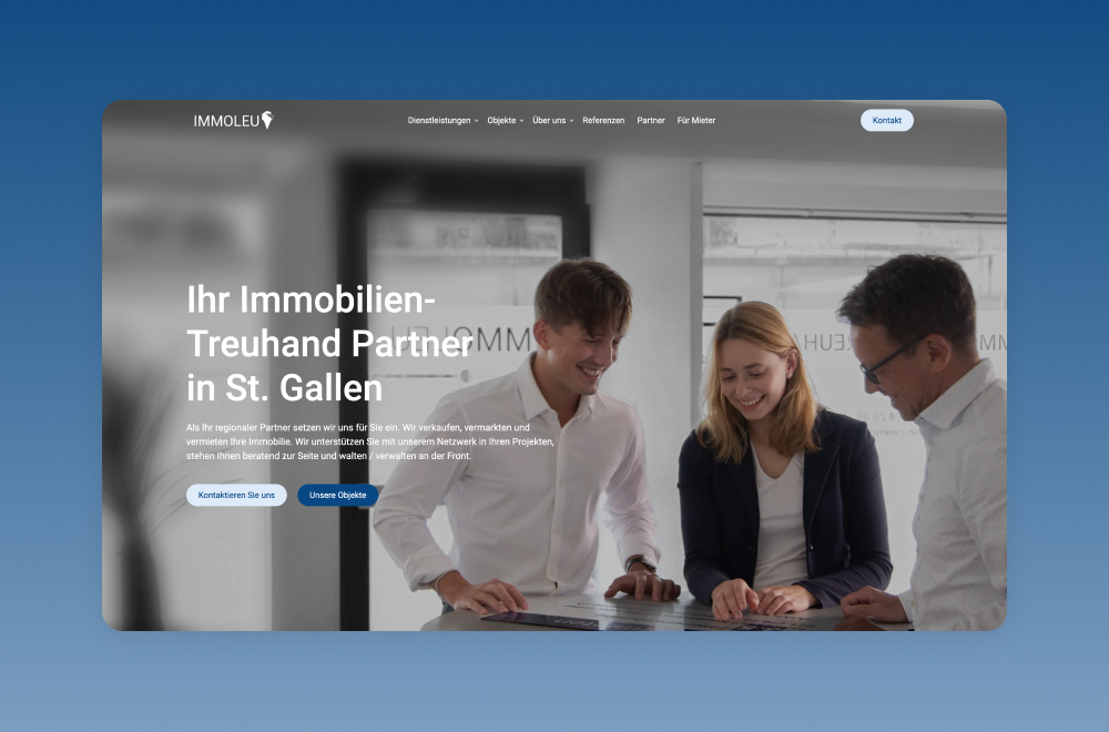 Webflow Website Beispiel: ImmoLeu AG