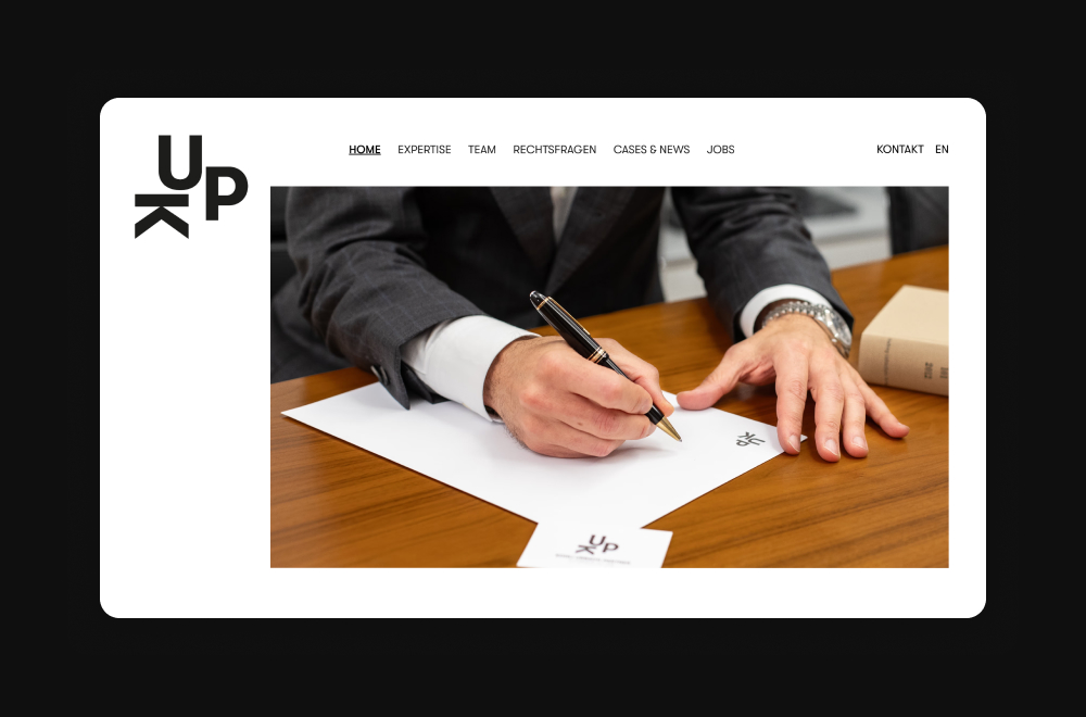 Webflow Website Beispiel: KUP Legal