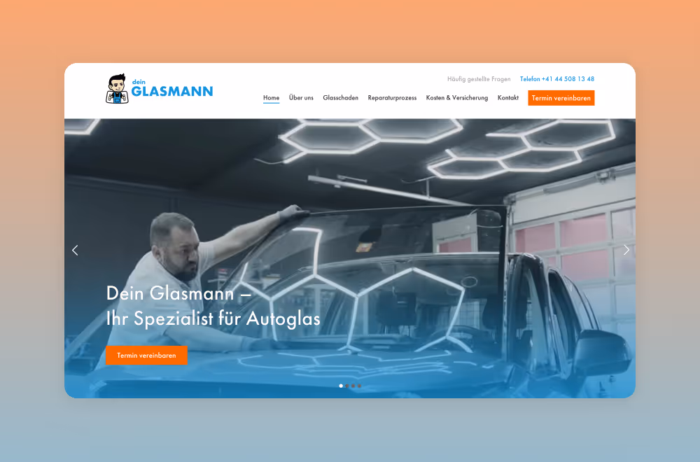 Webflow Website Beispiel: Glasmann