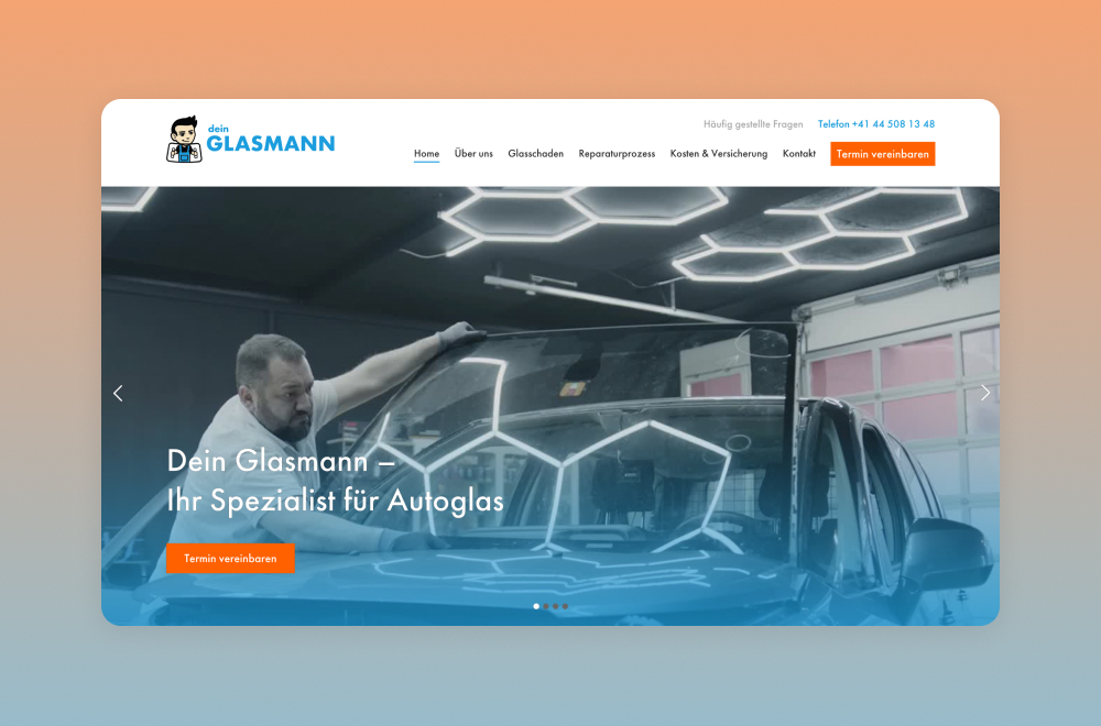 Webflow Website Beispiel: Glasmann