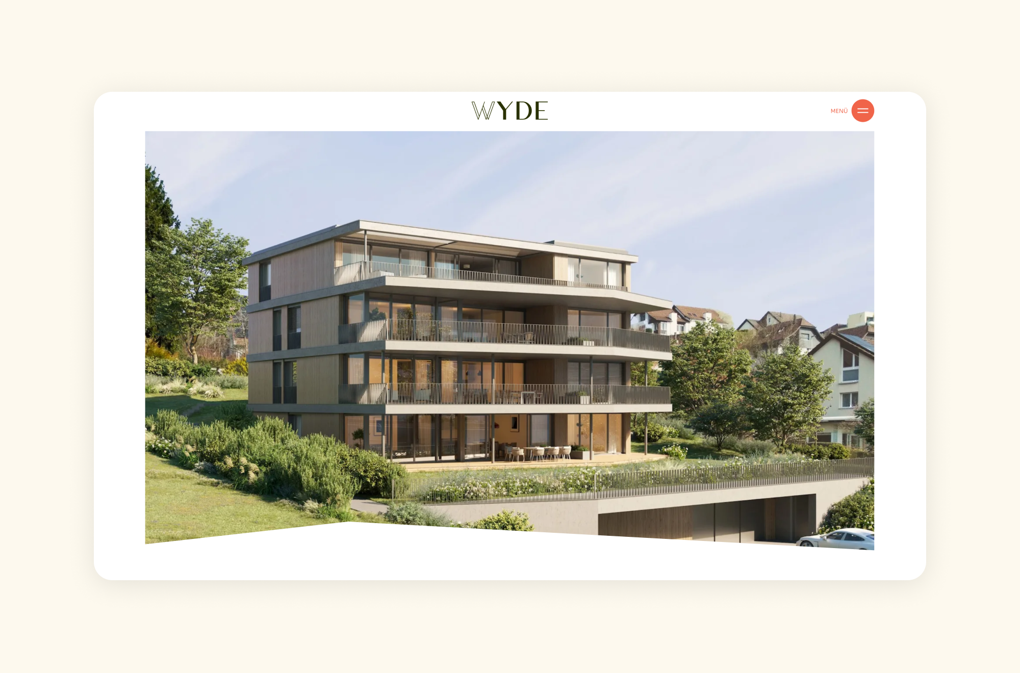 Elegante Website für Immobilien Projekt