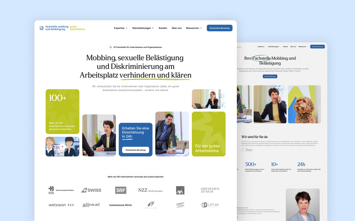 Komplettes Portal für die Fachstelle Mobbing
