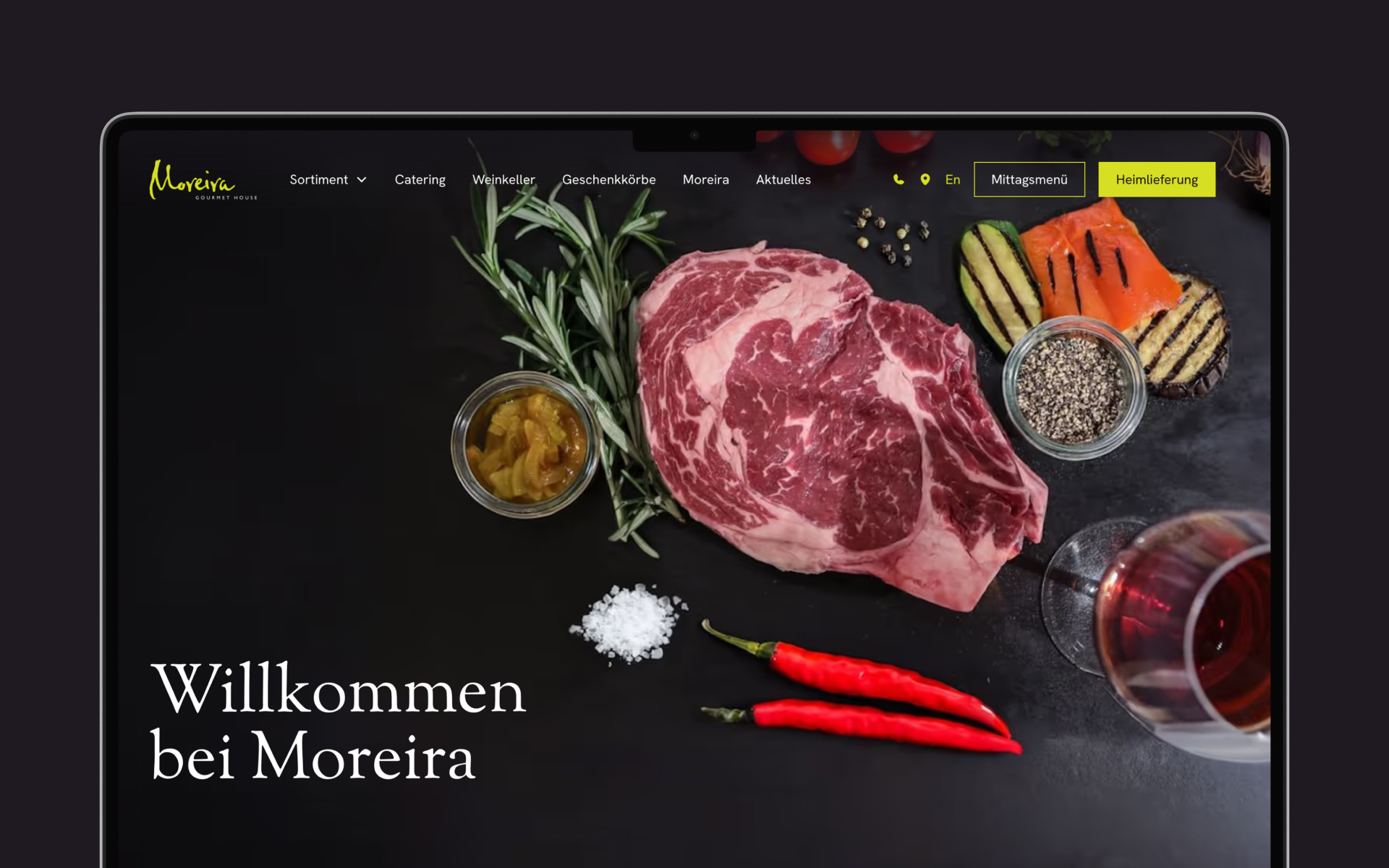 Kompletter Webauftritt für Fine Food Geschäft