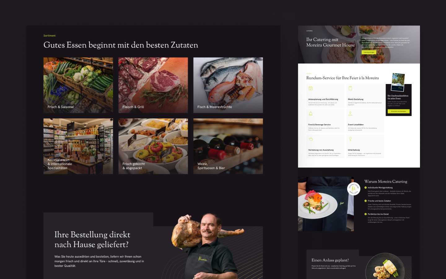Kompletter Webauftritt für Fine Food Geschäft