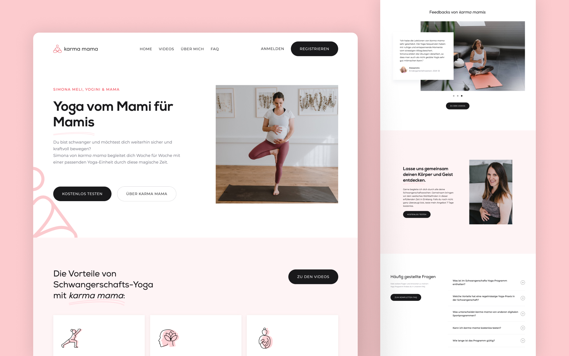 Member Portal mit Branding für Yoga Startup