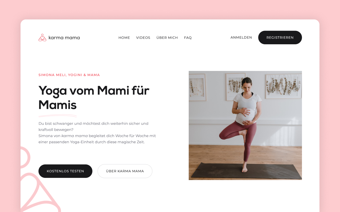 Member Portal mit Branding für Yoga Startup