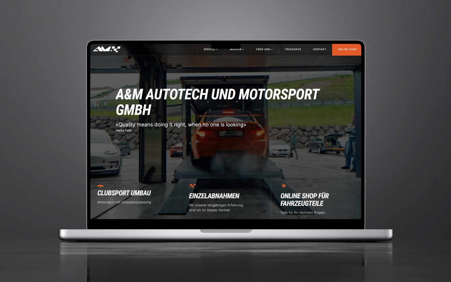E-Com Lösung für Rennsport Unternehmen