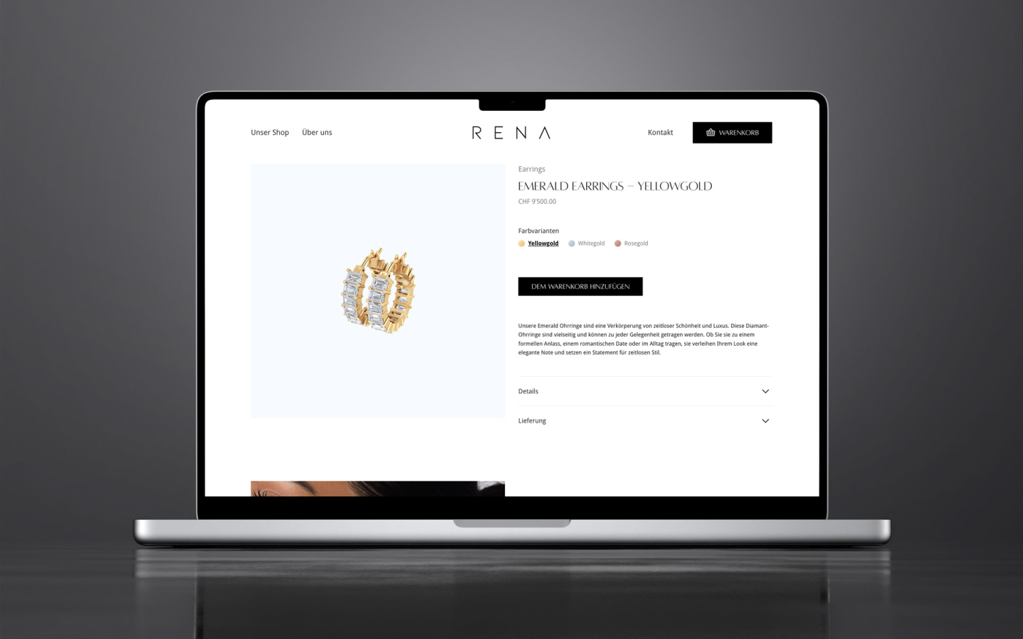 E-Commerce Lösung für Schmuck Brand