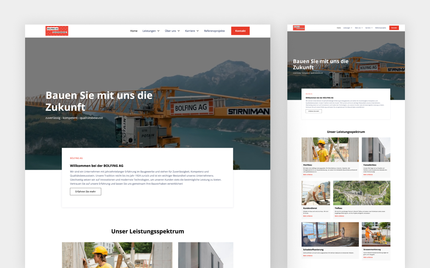 Bauunternehmung mit 100 jähriger Tradition