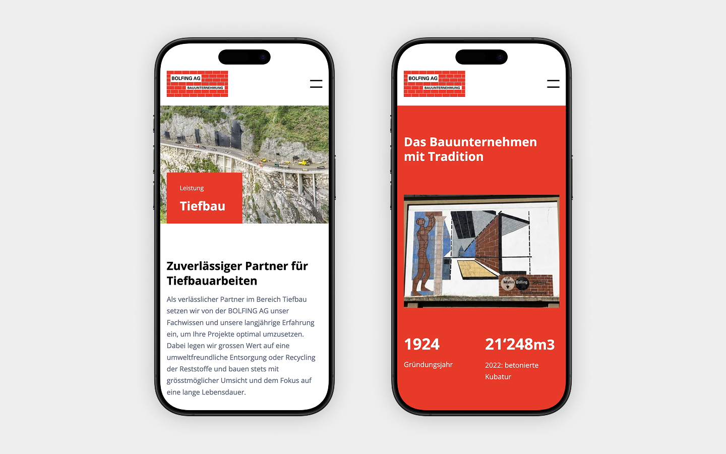 Bauunternehmung mit 100 jähriger Tradition