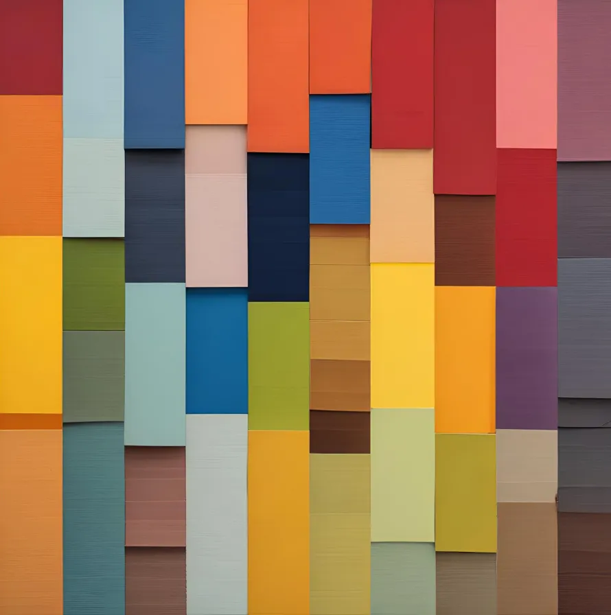 Color palette illustration – representing RAL color options for custom coatings