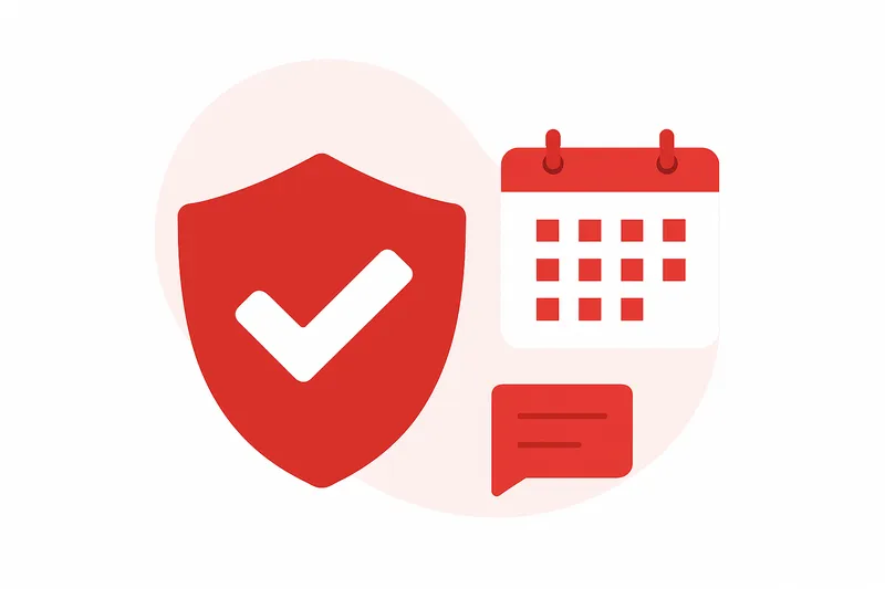 Illustration with a calendar and checkmark – representing the all-inclusive service