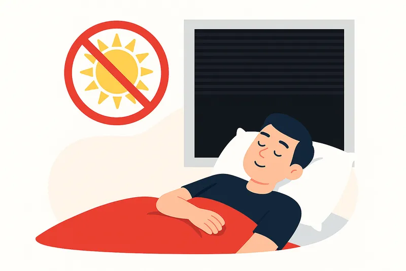 Illustration of a man relaxing in bed – symbolizing effective sun protection
