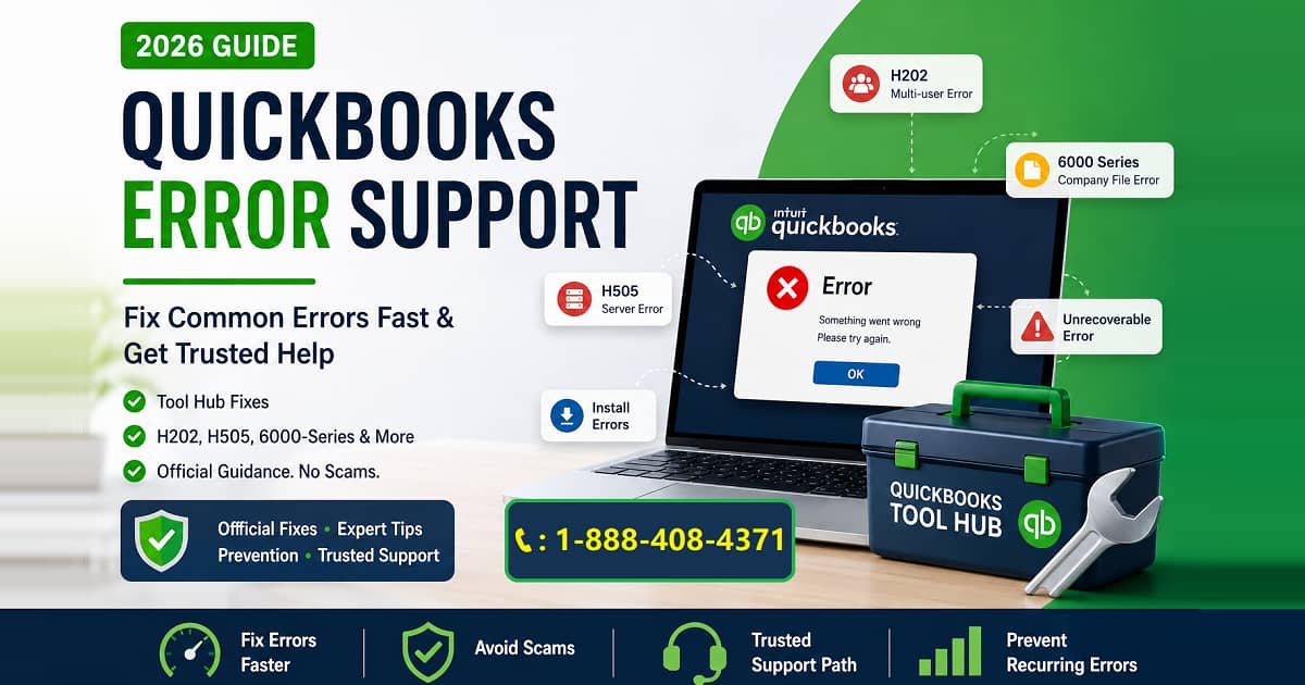 QuickBooks Error Support – Diagnose, Fix & Get Trusted Help