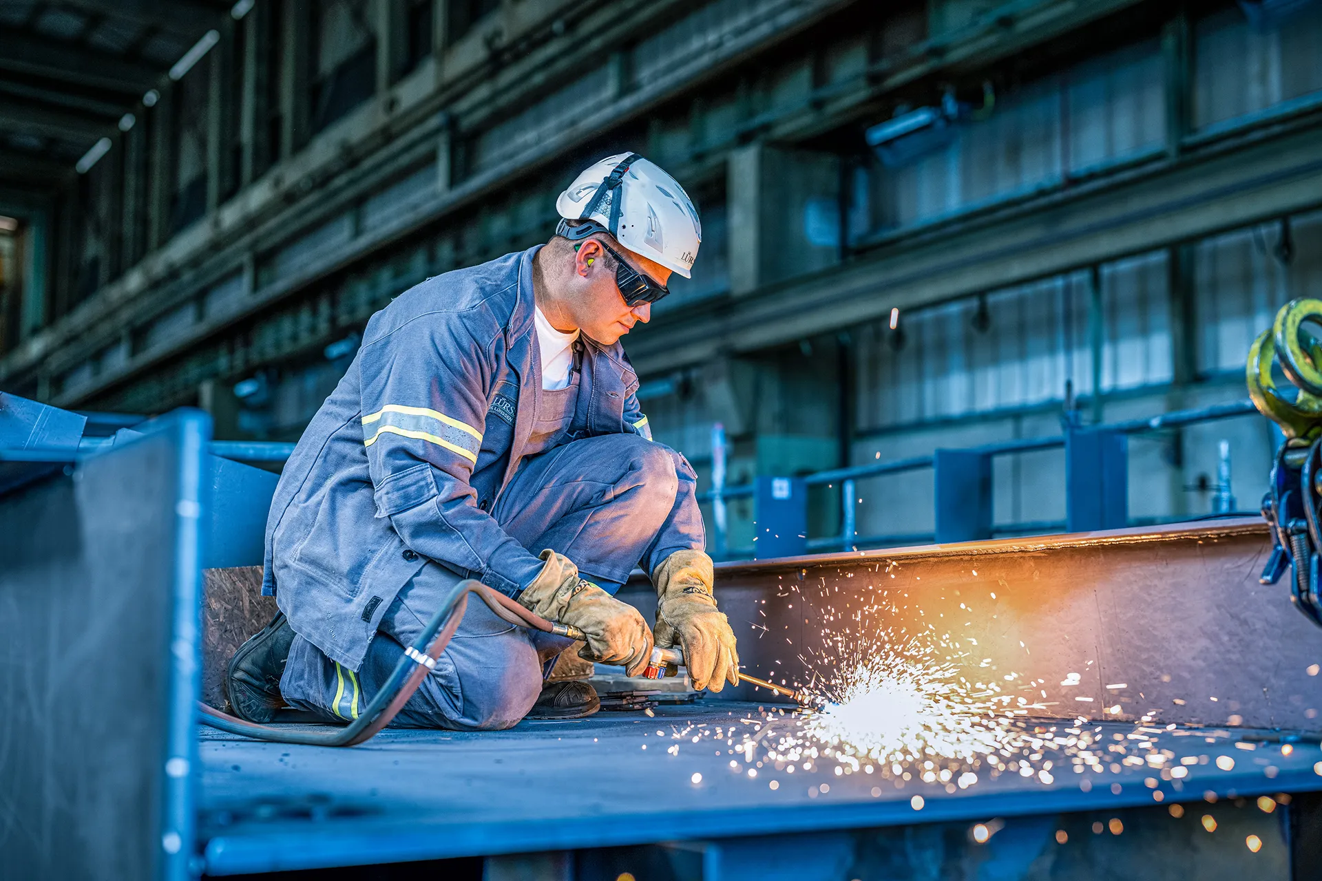 Man working with metal