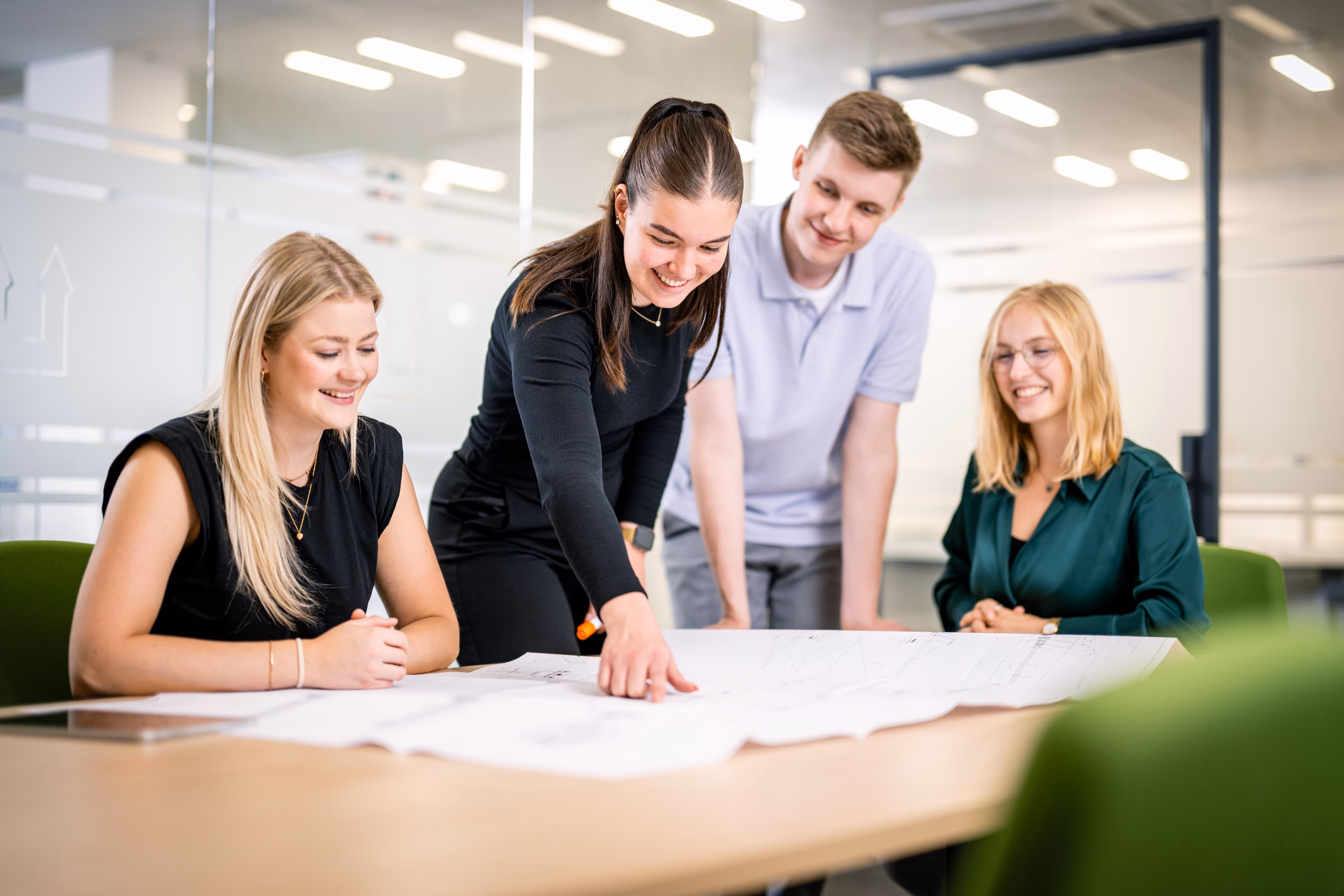 Students working together on a project