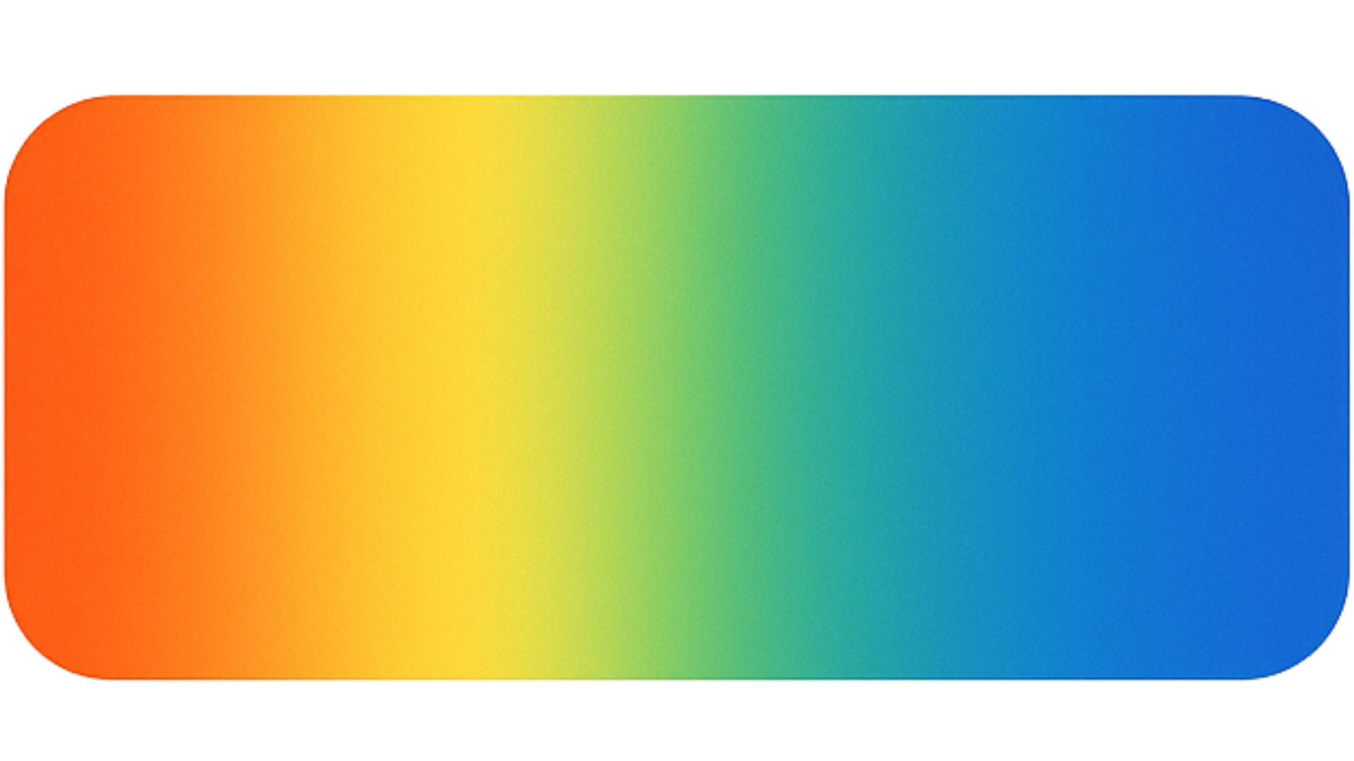 Rounded rectangle with a smooth gradient transitioning from orange to yellow, green, and blue.