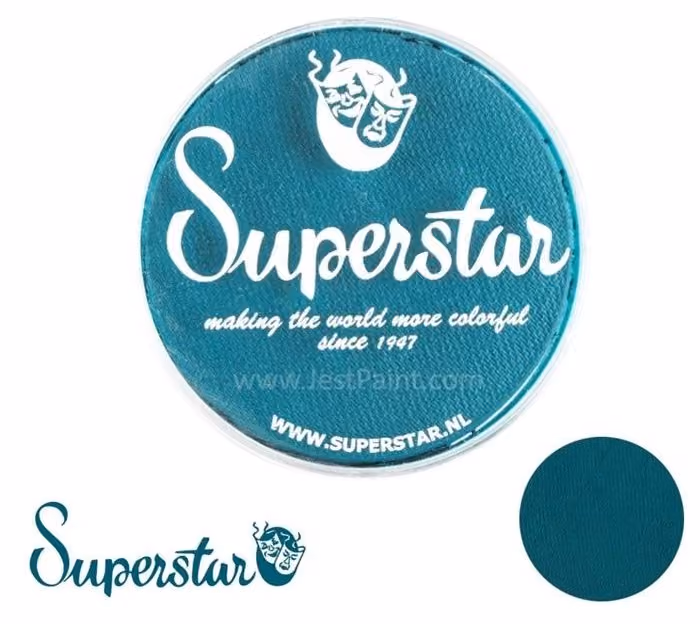 an image of teal face paint from the "superstar" brand
