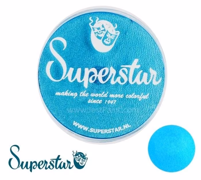an image of blue face paint from the "superstar" brand