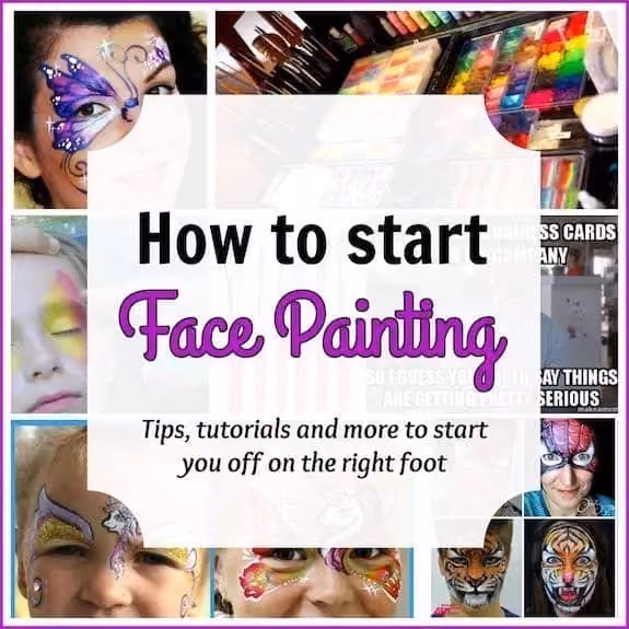 a banner with a caption saying "How to start Face Painting"