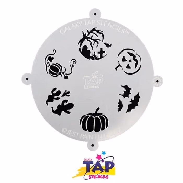 face painting stencil that helps you illustrate halloween themed paintings
