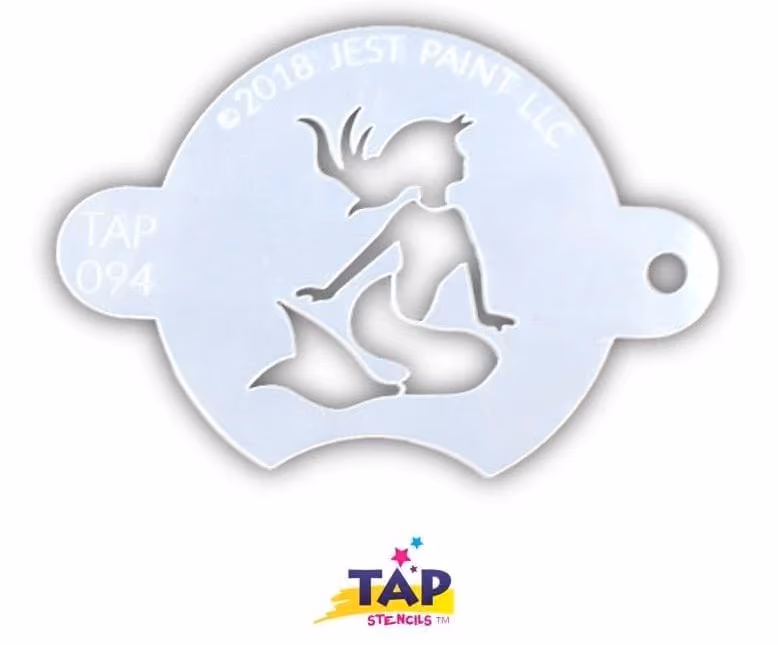 a face painting stencil that helps you illustrate a mermaid