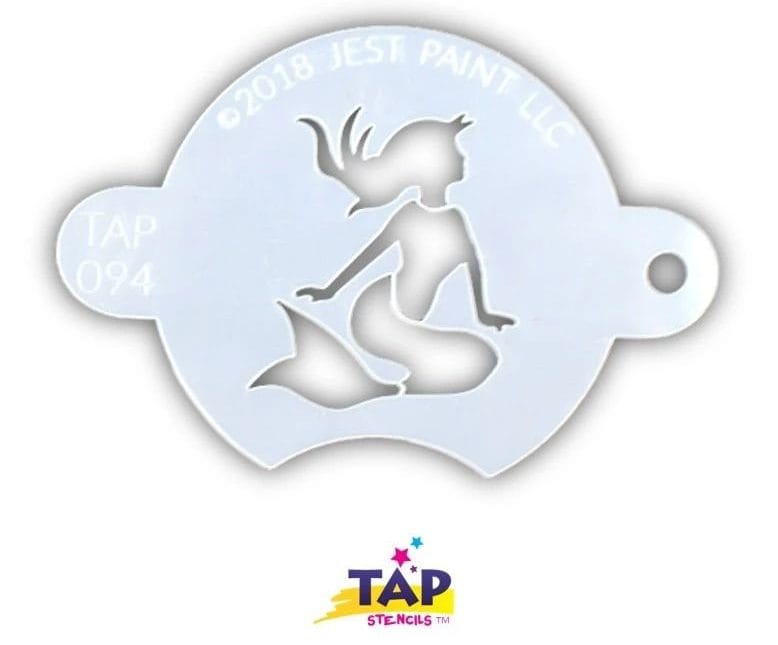 a face painting stencil that helps you illustrate a mermaid