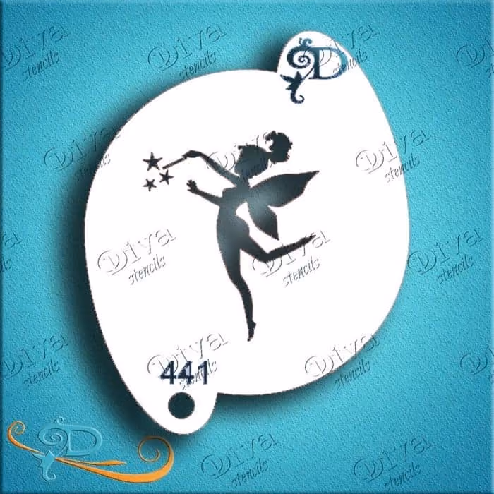 face painting stencil that helps you illustrate tinker bell