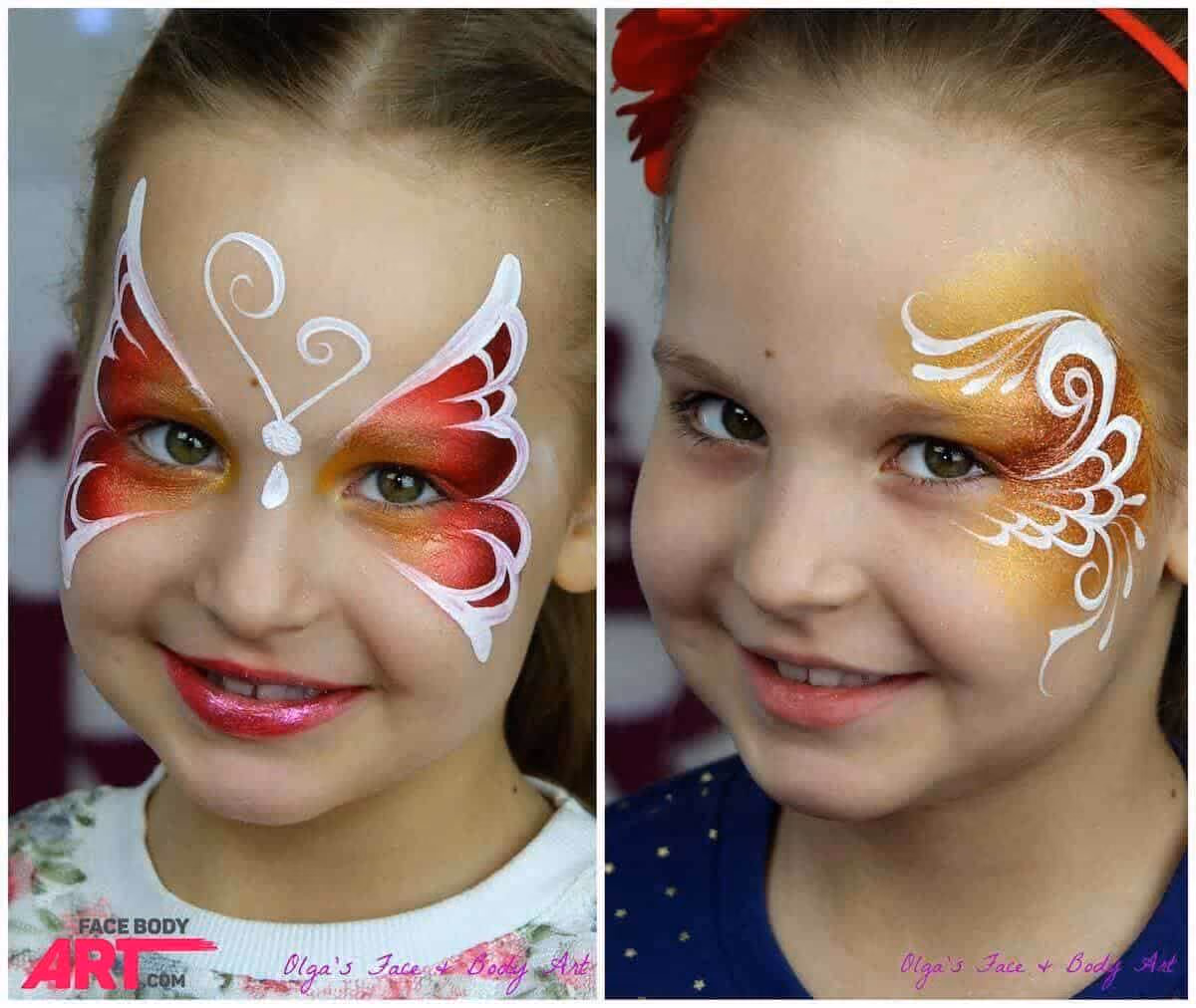 Perfect bytterfly and linework in face painting - International Face Painting School
